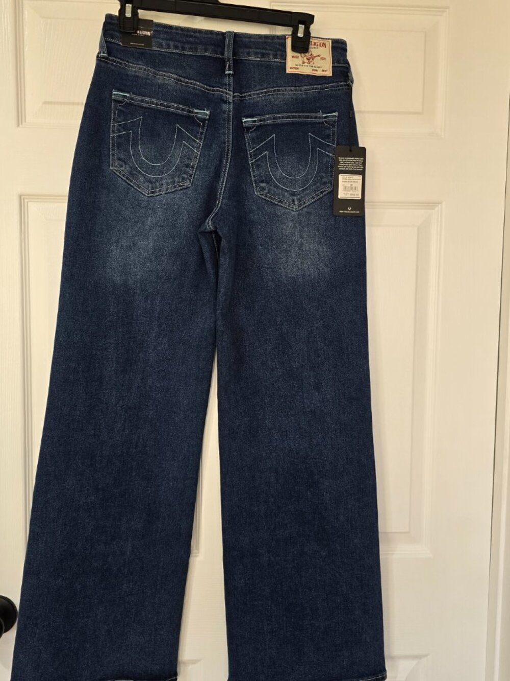 True Religion Wmns Bobbi Mid Rise Baggy Jeans Med Blaze Wash MSRP $164 Sz 26 NWT - Picture 6 of 10